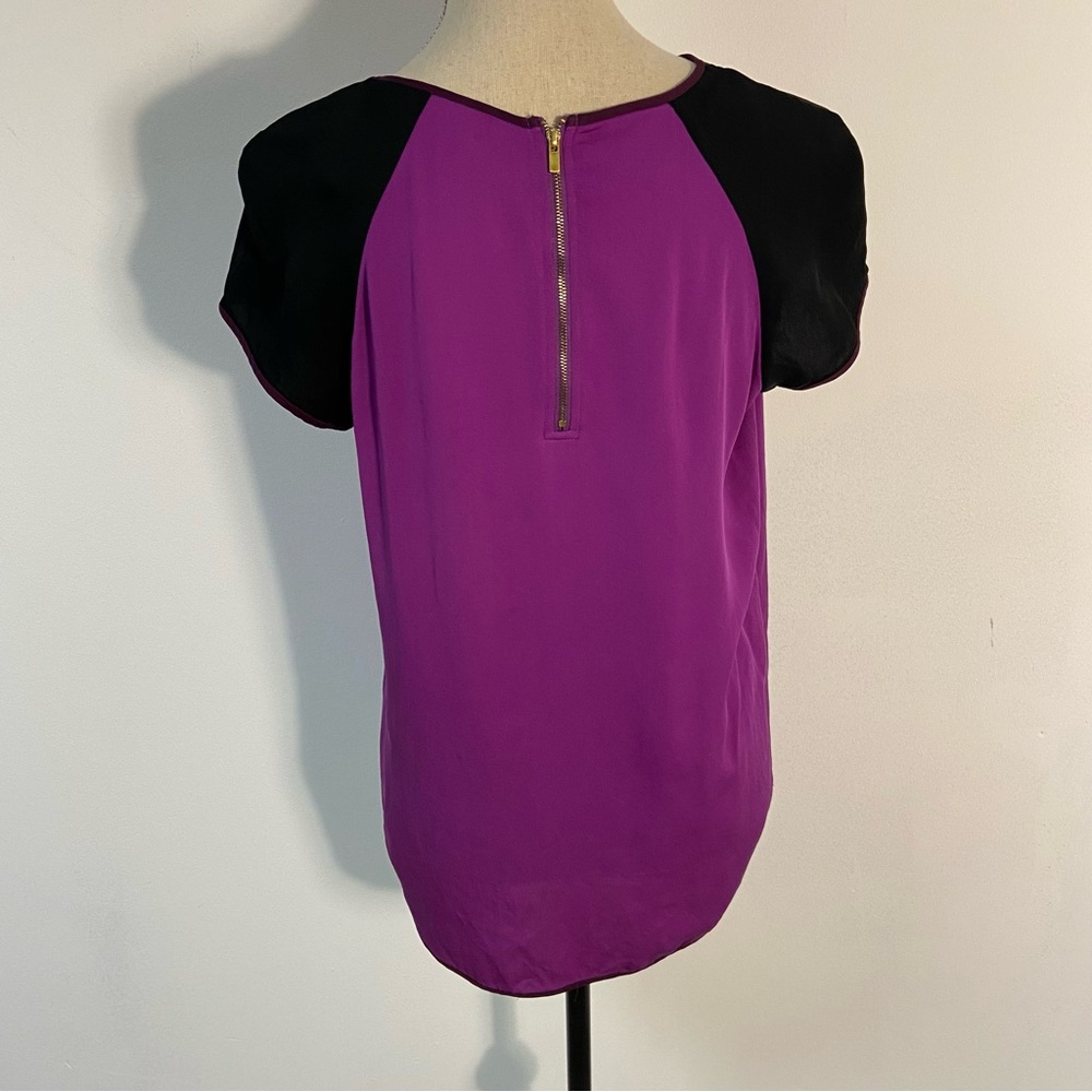 Diane Von Furstenberg Women’s Top Silk Blend Short Sleeve Size Medium Designer - Picture 6 of 12